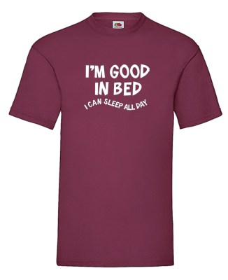 FRUIT OF THE LOOM T-shirt με στάμπα A7730 ΜΠΟΡΝΤΩ